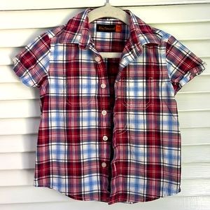 Ben Sherman Baby Plaid Short Sleeve Workwear Button Down
